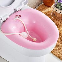 Sitz Baths Hemorrhoids Fits Most Standard Elongated Toilets, Pink