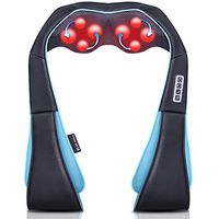 Neck Shoulder Back Massager with Heat - Shiatsu Neck Massager Present for Christmas Gift for Men/Women/Mom/Dad - Deep Kneading Massage for Neck, Back, Shoulder, Waist, Leg, Feet and Muscle