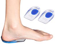 2 Pair - 4 Heel Cups - KidSole Shock Absorbing Lightweight Gel Heel Cups for Kid's with Sensitive Heels, Heel Spurs, Plantar Fasciitis, or Ankle Pain (Pink) (Blue)