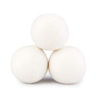 Afazfa Sheep 6-Pack Premium Wool Dryer Balls Reusable Natural Fabric Softener 6CM (White)