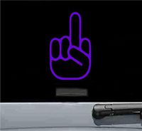 JS Artworks The Bird Middle Finger Vinyl Decal Sticker (Purple)