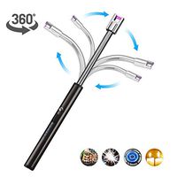 Candle Lighter, Upgrade USB Charging Arc Lighter, 360° Elastic Neck, Suitable for Lighting Candles, Gas Stoves, Camping Cooking, Barbecue Fireworks Flame
