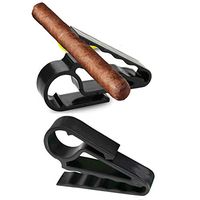 Chiloskit Pack of 6 Cigar Stand Holder Minder Clip Clamp Golf Cart Boat (Black)