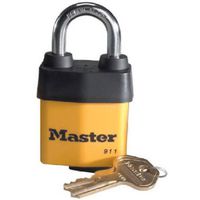 Master Lock Padlock, Covered Laminated Steel Lock, 2-1/8 in. Wide, 911DPF