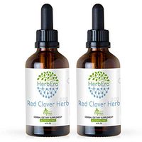 Red Clover Herb B120 (2pcs) Alcohol-Free Herbal Extract Tincture, Super-Concentrated Organic Red Clover Herb (Trifolium Pratense) Dried Leaf and Flower (2x4 fl oz)