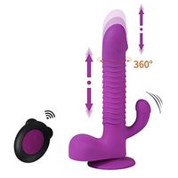 Vibrating Women's Silicone -Ďîldɔ Realistic Thrusting Massage Wand Toys for Women Female Couples with Hand Free Suction Cup and 6 Speeds Rechargeable Waterproof Wireless Remote Control