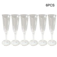 Lorchwise 6pcs 160ml Disposable Plastic Goblet Red Wine Cup- Hard Plastic Air Cup Champagne Glass Jelly Cup Mousse Cup Ice Cream Cup Cocktail Glass