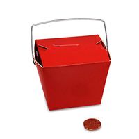 Red Wire Handle Paper Boxes | Quantity: 72 | Width: 3 1/2"