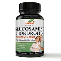 A Comprehensive Formulation Glucosamine Chondroitin MSM + Turmeric - Extra Strength Joint Support Supplement - Relieve Sore Knee, Hip, Finger, Wrist, Elbow, Shoulder, Lower Back Pain - Non-GMO Formula