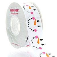 1.5" Snowman Faces Grosgrain Ribbon 25yd