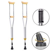 Walkers Lxn Shock Absorption Crutches,Aluminium Lightweight Adjustable Height Adult 1 Pair (Size : S)
