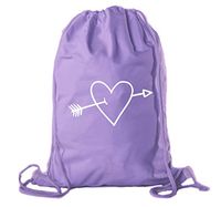 Valentine's Day Bags, Cotton Drawstring Cinch Backpacks, Valentines Day Gift Bags - 3PK Purple CA2725VAL S2
