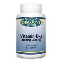 Vitamin Discount Center Vitamin D-3 400 IU, 100 Softgels