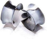 Pair of Marble Design Thin Silicone Flexible Ear Plugs