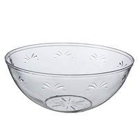 BalsaCircle 12 pcs 32 oz Clear Plastic Round Bowls - Disposable Wedding Party Catering Tableware