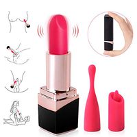 Portable Strongest Lipstick Licking Sti-mu^LAT-or Cordless Handheld Massager Relief on Neck, Back, Foot, Hand Pains Sports Injury Best Rated for Travel Companion