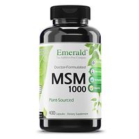 Emerald Labs MSM 1,000 mg - Joint Support for Aches and Pain, Anti-Inflammatory, Stress Relief Support, Digestive System Support, Allergy Relief - 400 Capsules