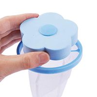 Hankyky Novel Flower Shape Washing Machine Hair Removal Mesh Filter Bag Floating Filtering Sticky Hair Bag