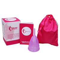 Reusable Menstrual Cup, Comfortable Soft Flexible Period Cup, Feminine Wearable Medical-Grade Silicone Hygiene Products-LargePurple