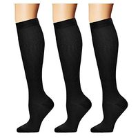 3 Pairs Compression Socks Women & Men - Best Medical,Nursing,Hiking,Travel & Flight Socks-Running & Fitness(S/M)