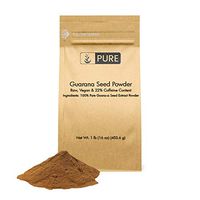 Natural Guarana Seed Powder, 1lb, Standard 22% Caffeine, Energy Boosting, Raw & Vegan, Gluten-Free, Superfood, Lab Tested, Endurance & Cognitive Function, Eco-Friendly Packaging*