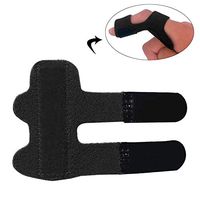 Adjustable Mallet Finger Splint, PeSandy Trigger Finger Splint Brace for Broken Finger Tendon Pain Relief, Comfortable & Breathable, Built-in Aluminium Support Trigger, Black