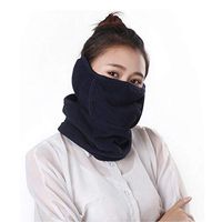 Flyusa Autumn Winter Anti-dust Windproof Mouth Mask Neck Warmers Face Ear Warmers Unisex for Men and Women,Navy Blue