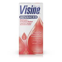 Visine Advanced Relief Lubricant/Redness Reliever Eye Drops, 36 Count