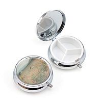 Andy HOUSEWARE Compact 3 Compartment Medicine Case, Pill Box for Pocket or Purse (9256-Oil Painting)