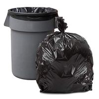 Plasticplace 55-60 Gallon Trash Bags │ 1.2 Mil │ Black Heavy Duty Garbage Can Liners │ 38” x 58” (100Count) (Renewed)