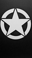 Chase Grace Studio Jeep Star Army Star Military Vinyl Decal Sticker|White|Cars Trucks Jeeps Vans SUV Laptops Wall Art|5.5" X 5.5"|CGS705