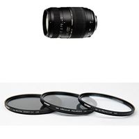 Tamron Auto Focus 70-300mm f/4.0-5.6 Di LD Macro Zoom Lens + Tiffen Digital Essentials 62DIGEK3 Filter Kit