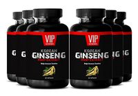 Premium Ginseng Root - Natural Korean Red Root Extracts - Concentrated from Premium Ginseng Root Extract (6 Bottles 360 Capsules)