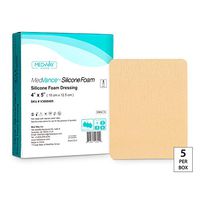 MedVance TM Silicone - Silicone Adhesive Foam Absorbent Dressing, 4"X 5" Box of 5 dressings