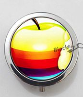 BlackKey Red Apple Pattern 3-Compartment Decorative Pocket Gift Box Case Organizer for Pill, Color 1 -1092