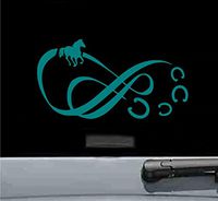 Horse infinity horseshoe Vinyl Decal Sticker (TEAL)