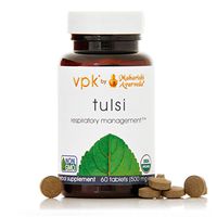 Organic Tulsi | 60 Herbal Tablets - 500 mg ea. | Organic Holy Basil Supplement for Respiratory & Bronchial Health | Promotes Lung Health