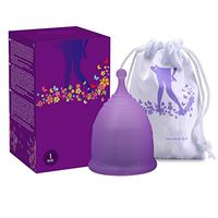 LWWOZL Menstrual Cup|Reusable Silicone Menstrual Cup|Leakproof Washable|Large (Color : Purple, Size : 2.5×1.7in)