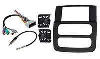 Double Din Dash Kit for Installation of Aftermarket Radio Stereo with Infinity System Compatible with 2002-2005 Dodge Ram (Black)