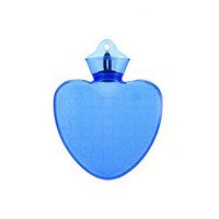 Warm Simple 1 L Hot Water Bottle Safe Water-Filled, Hot Water Bottle (Heart-Shaped, Blue)
