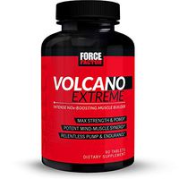 Volcano Extreme Pre-Workout Nitric Oxide Booster with NItrosigine, L-Citrulline, and CON-CRĒT for Muscle Pumps, Strength, Focus, Force Factor, 90ct