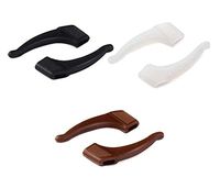 [Black&White&Brown] 3 Pairs Glasses Anti-Slip Holder Ear Hooks for Glasses #01
