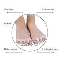 Gel Toe Separator Rubber Toe Stretchers Toe Spacers Used for Cushioning and Relieve Bunion Pain Toe Straightener Achilles Stretcher for Men and Women (1 Pair)