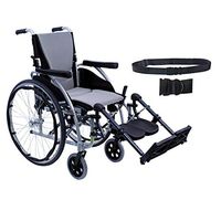 S-Ergo 125 Ergonomic Wheelchair | Seat Size 18" X 17" | Flip-Back Armrest | Upgraded to Elevating Legrests | Frame Color Silver & Free Black Wheelchair Seatbelt!