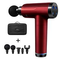 YUNCHI M1 Pro Muscle Massage Gun, Low Noise Powerful Percussion Deep Tissue Handheld Massager for Full Body Muscle Knot Opening, Soreness Relief & Relaxation with Carrying Case - Red