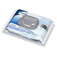 Tena ULTRA Pre-Moistened Disposable Washcloths - Full case of 12 packs of 48 cloths (12X205-8634)