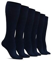 Women’s Compression Socks (6 Pack) – S/M – Navy - Graduated Muscle Support, Relief and Recovery. Great for Running, Medical, Athletic, Diabetic, Travel, Pregnancy, Nursing (8-15 mmHg)