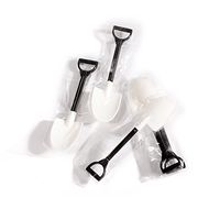 100pcs/lot Disposable Plastic Coffee Spoon Pastry Shovel Icecream Scoop Pudding Cake Butter Spade Spatula
