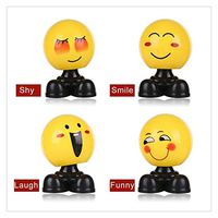 ✿Decorative Doll✿ Hstore Car Dashboard Ornament Decoration Toy Shaking Head Cute Funny Expression Doll Toy 5PC