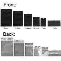 Smell Proof Barrier Bags - Zipper w/Heat Seal - 100 Bags (Matte Black & Clear, Pre Roll)
